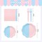 96 Pcs Baby Gender Reveal Scalloped Plates and Napkins Set Party Supplies,Tableware set for 24 Guest include Pink and Blue Dessert Plates, Napkins and Forks for Baby Shower Gender Reveal Party